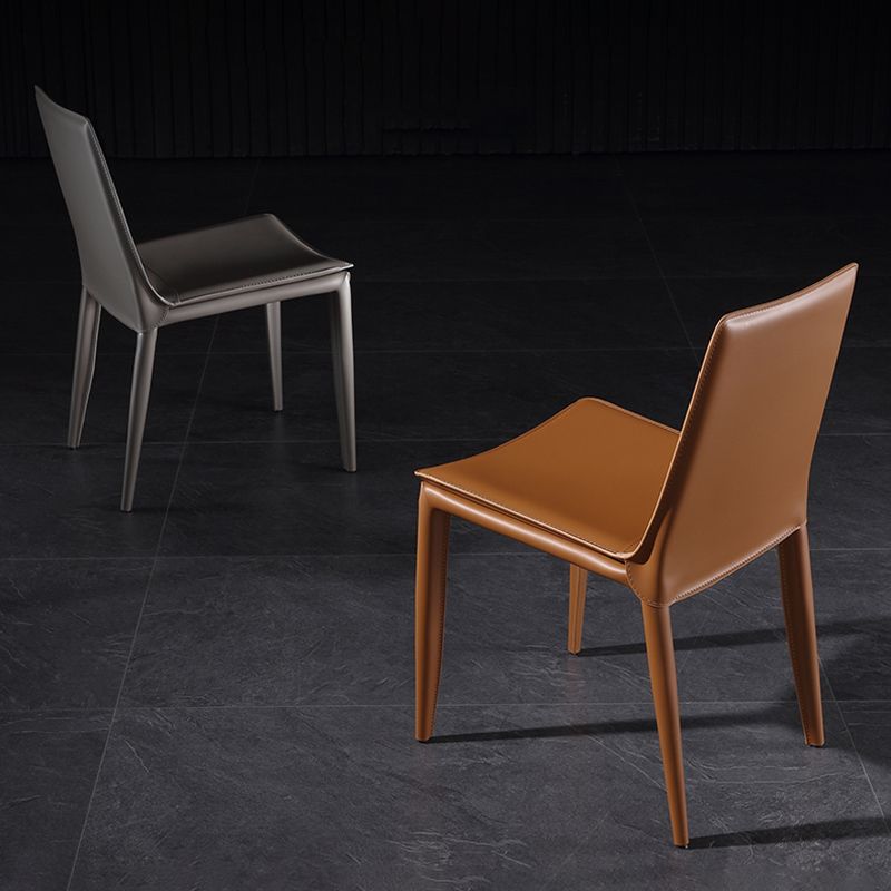 Modern Armless Dining Chairs Low Back Upholstered Side Chair