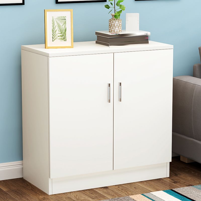 Contemporary Style Sideboard Brown Engineered Wood Server with Adjustable Shelves