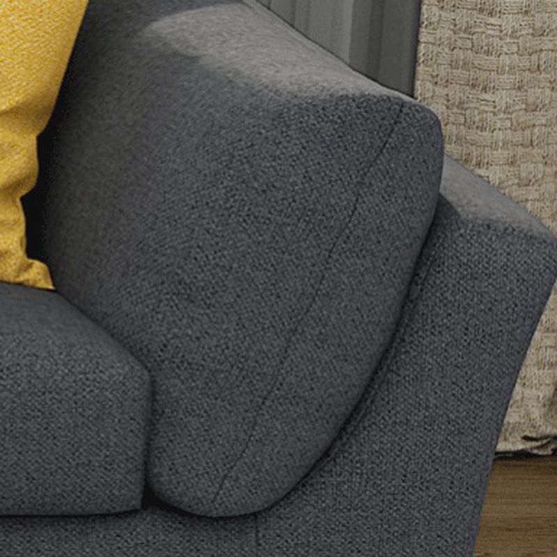 Modern Slipcovered Sofa & Chaise Fabric Flared Arm Sectional
