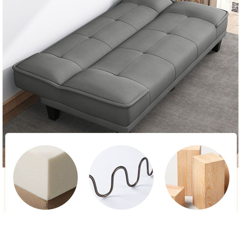 30.7" H Faux Leather Biscuit Back Armless Convertible Sleeper Sofa