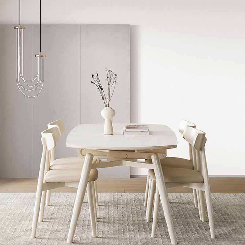 Modern Stone Dining Table 4 Oak Legs Dining Table for Dining Room