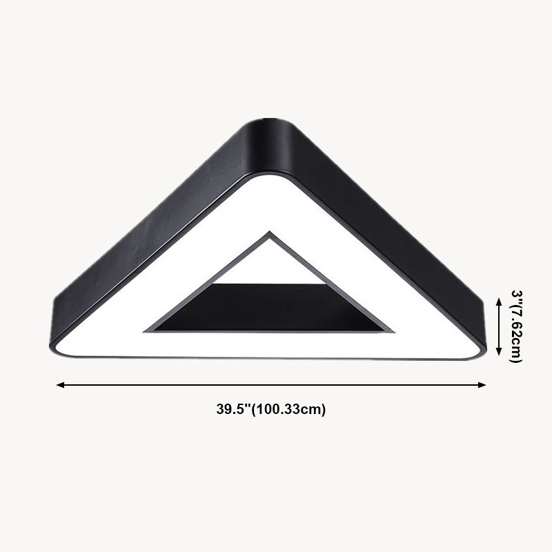 Lustre en forme de géométrie moderne en fer, 1 lumière vers le bas, éclairage suspendu pour le bureau