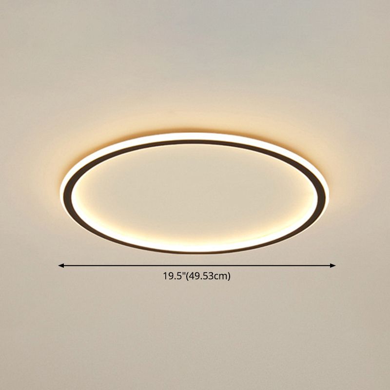 Geometrische Metall-Unterputz-Deckenleuchte, moderne LED-Unterputz-Beleuchtung in Schwarz