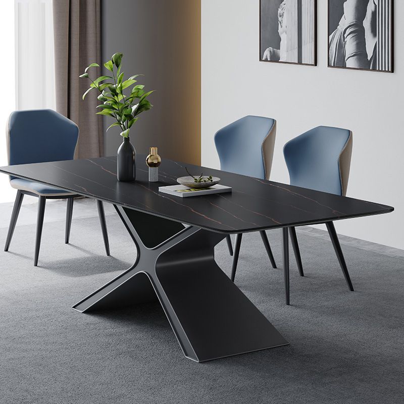 Designer Style Sintered Stone Top Dining Set Rectangle 1/4/5/6 Pieces Dining Table Set