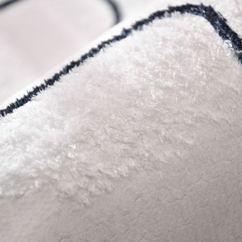 Weißer lässiger Teppich Polyester Hund Teppich Waschbarer Teppich für Wohnkultur