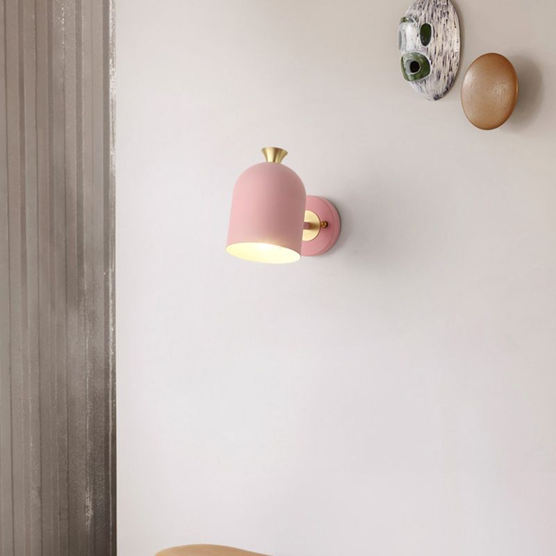 Metal Dome Shape Wall Light Modern Style 1 Light Wall Light Sconce