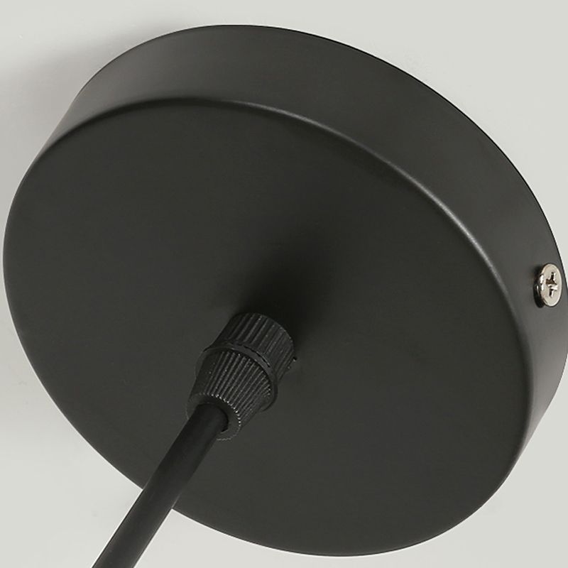 Pendentif en forme de chapeau en fil métallique minimaliste de 1 tête de tête de tête avec une teinte en verre pour le salon