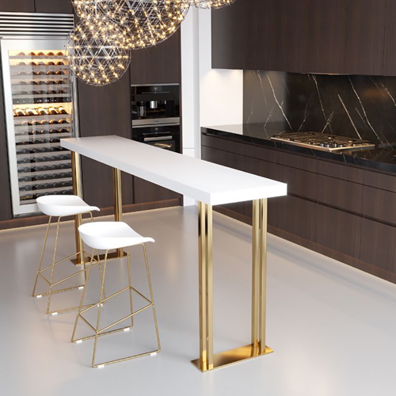 Indoor Contemporary Bar Dining Table Rectangle Wooden Bar Table