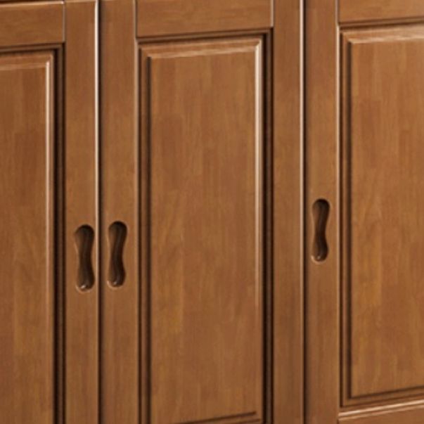 Modern Accent Cabinet with 2 Drawers and Shelfs in Rubberwood