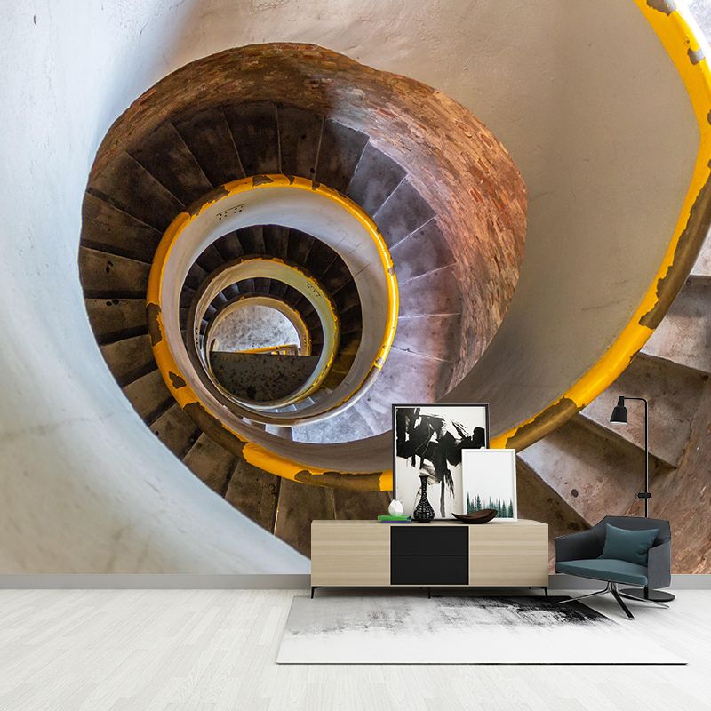 Spiral Staircase Wall Mural Decal Eco-friendly Mural Wallpaper for Bedroom