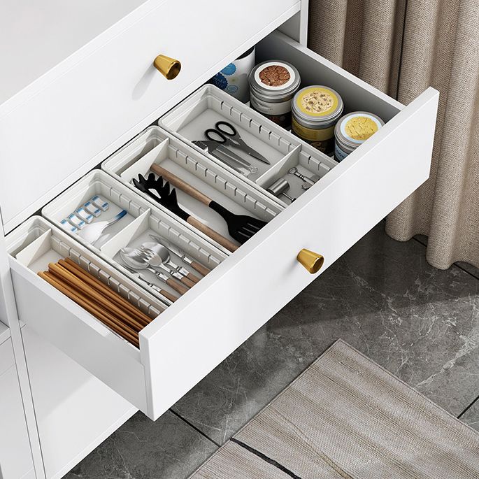 Modern Cabinets Buffet Table Engineered Wood Open Storage Sideboard Cabinet