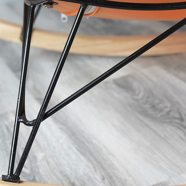 Leisure Glider Chair Pure Color Water Resistant Faux Leather Chair with Ottoman