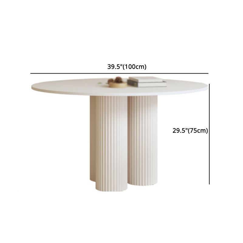 Modern 1/2/5 Pieces Dining Set Round Stone Dining Table for Dining Room