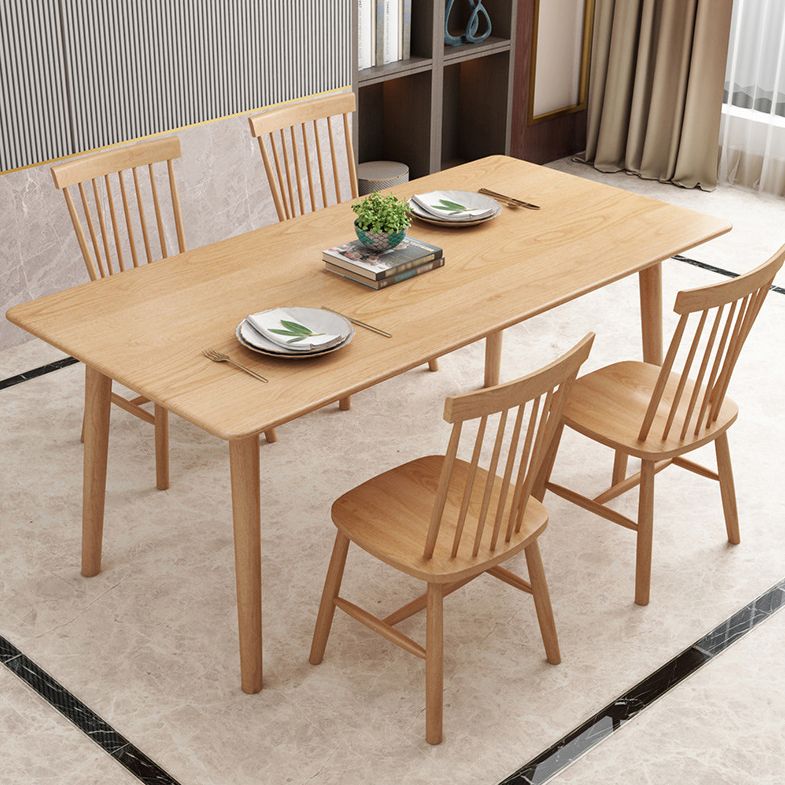 Modern 1/2/3/4/5/7 Pieces Dining Room Set Solid Wood Dining Table and Chairs