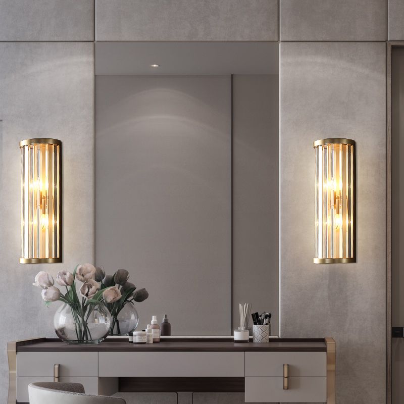 Postmodern Crystal Wall Light Geometric Shape Wall Sconce for Living Room