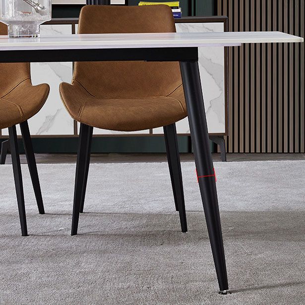 Metal Modern Dining Set with Solid Back Chairs 1/2/4/5/7 Pieces Dinette Set