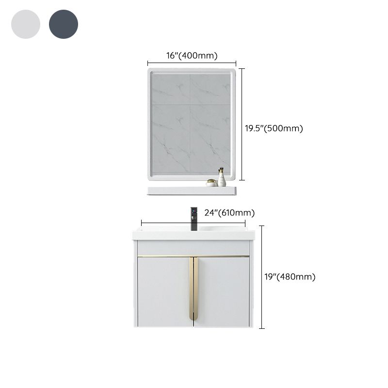 Contemporary Wall Mount Bath Vanity Mirror Cabinet Vanity Cabinet with Storage Shelving