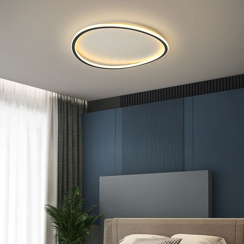 Lámpara de techo circular de hierro forjado con montaje empotrado LED artístico moderno con pantalla acrílica
