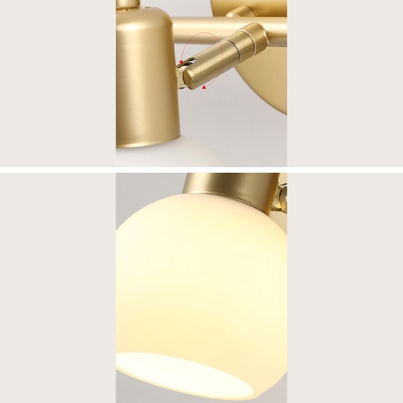 Metal Balls Wall Mounted Light Fixture Modern Style Gold Wall Mounted Light for Bathroom