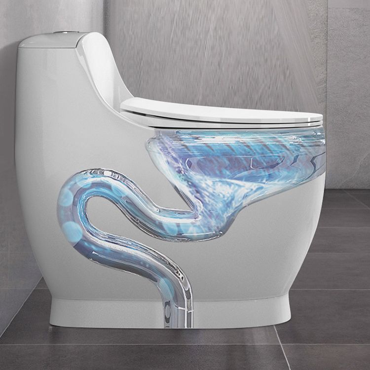Modern Floor Mount Toilet Bowl Siphon Jet Toilet with Seat for Bathroom