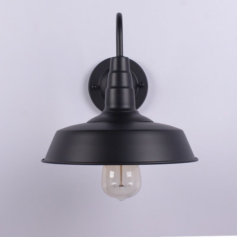 Retro Industrial Style Barn Sconce Wall Light Metal 1 Light Sconces