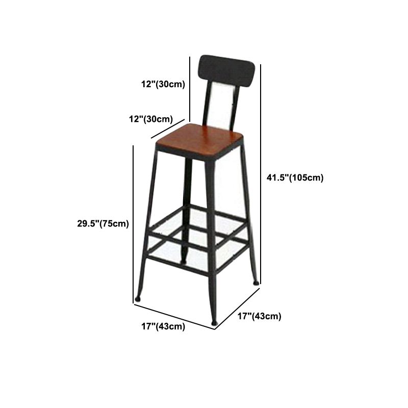 1/5 Pieces Industrial Rectangular Pub Table Set Wooden Counter Table with High Stools