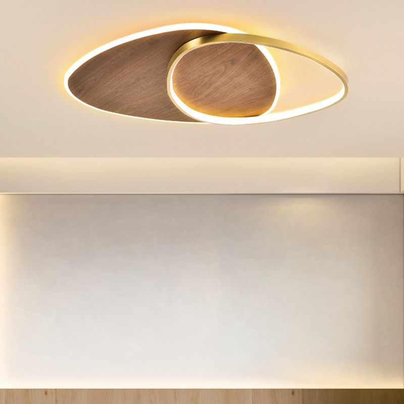 Modern Metal Flush Mount Geometric Shape Ceiling Light with Acrylic Shade for Passage