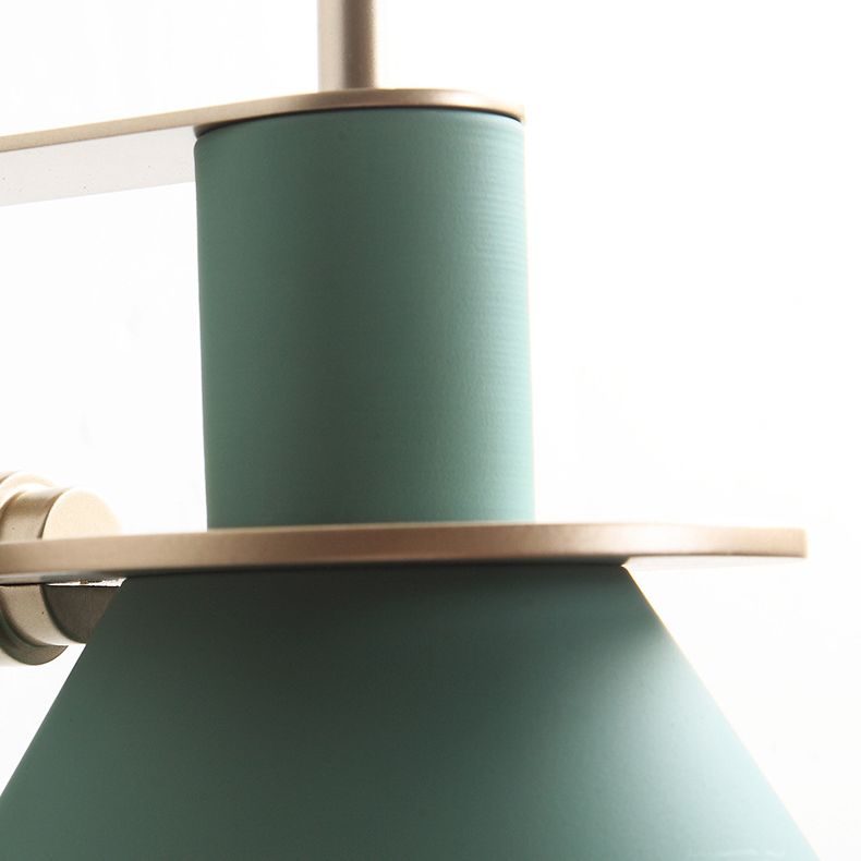 1 Light Metal Wall Mounted Light Fixture Modern Dual Cone Wall Sconce Lighting for Dining Room