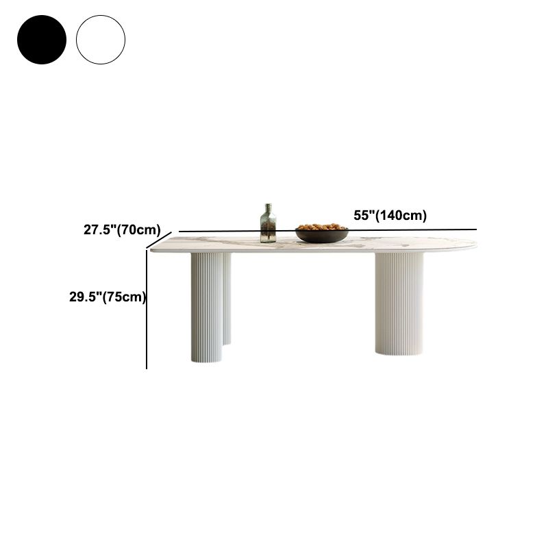 Free Form Dining Table Modern Sintered Stone Dining Table for Kitchen