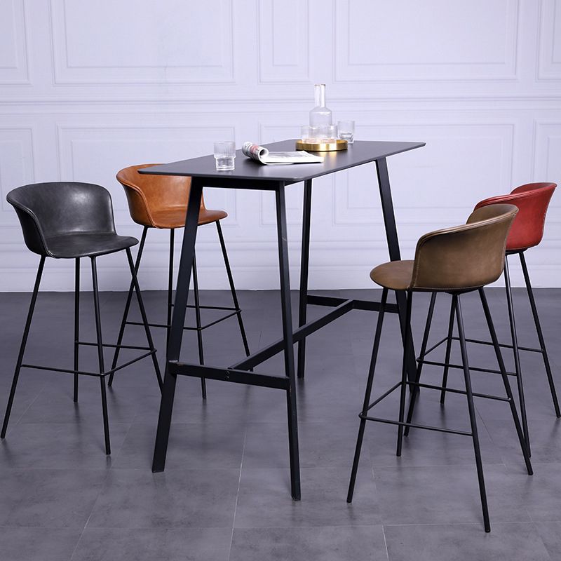 Modern Bar-stool Bucket Seat Counter Bar Stool with Metal Legs for Home Use