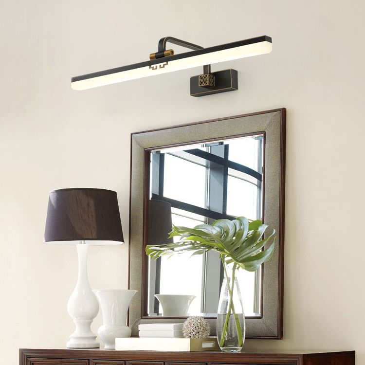 Linear Shape Wall Lighting in Modern Style Metal 1-Light Sconce Lamp for Bathroom