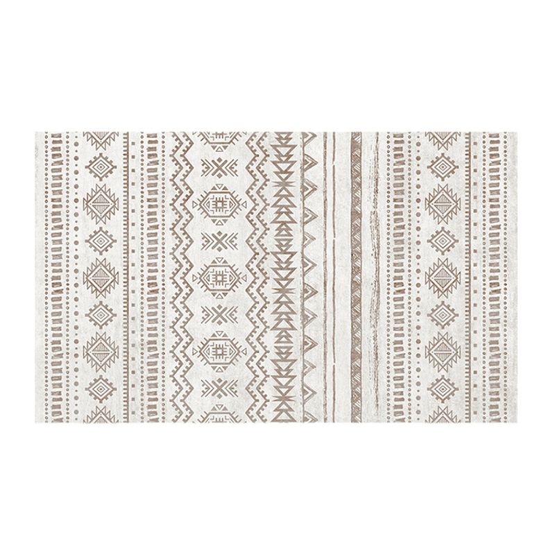 Bohemian Home Decor Carpet Eclectic Tribal Pattern Rug PVC Area Rug with Non-Slip Backing