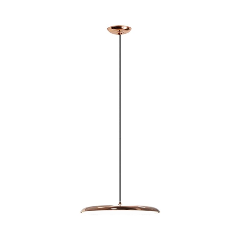 Electroplate Metal LED Hanging Lamp in Modern Style Acrylic Circular Pendant Light for Dining Room