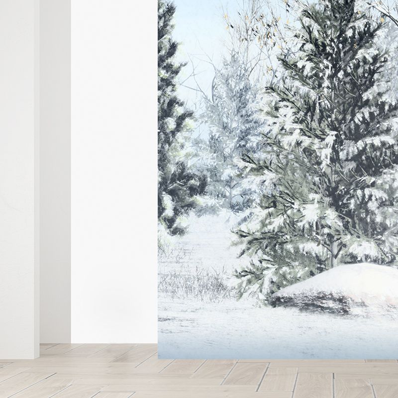 Big Winter Pine Trees Mural Wallpaper Decorative Modern Living Room Wall Covering