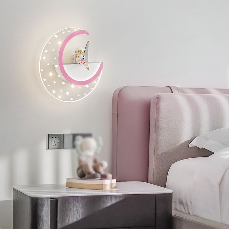 Children Wall Mount Light LED Resin Wall Light with Acrylic Shade for Kid's Room