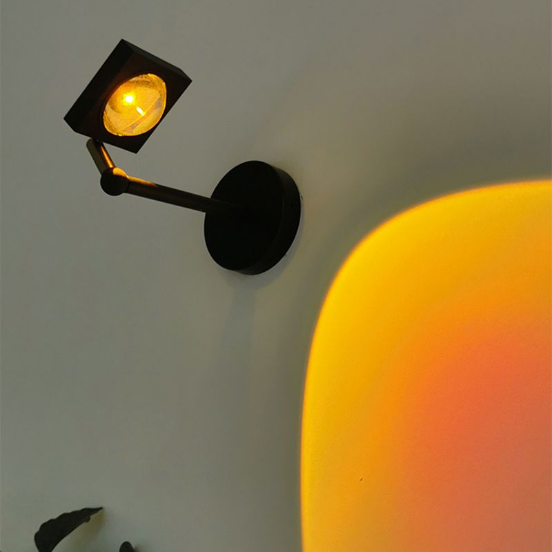 Moderner Stil quadratischer Wand montiertes Metall 1 Leichte Wand montiertes Licht für Wohnzimmer