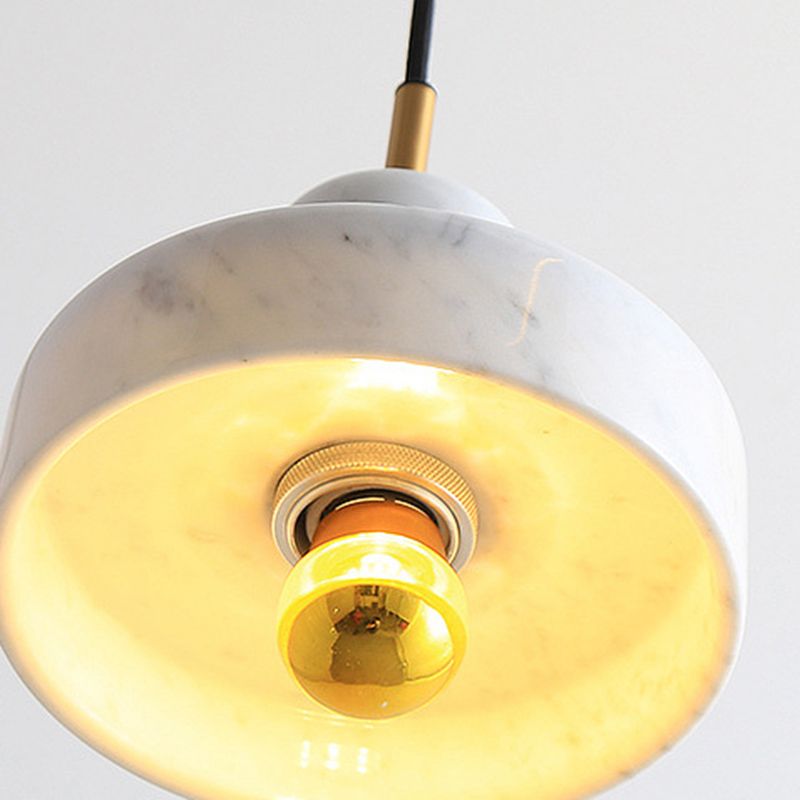 Nordic Style Circle Pendant Lighting Fixture Stone Living Room Suspension Pendant