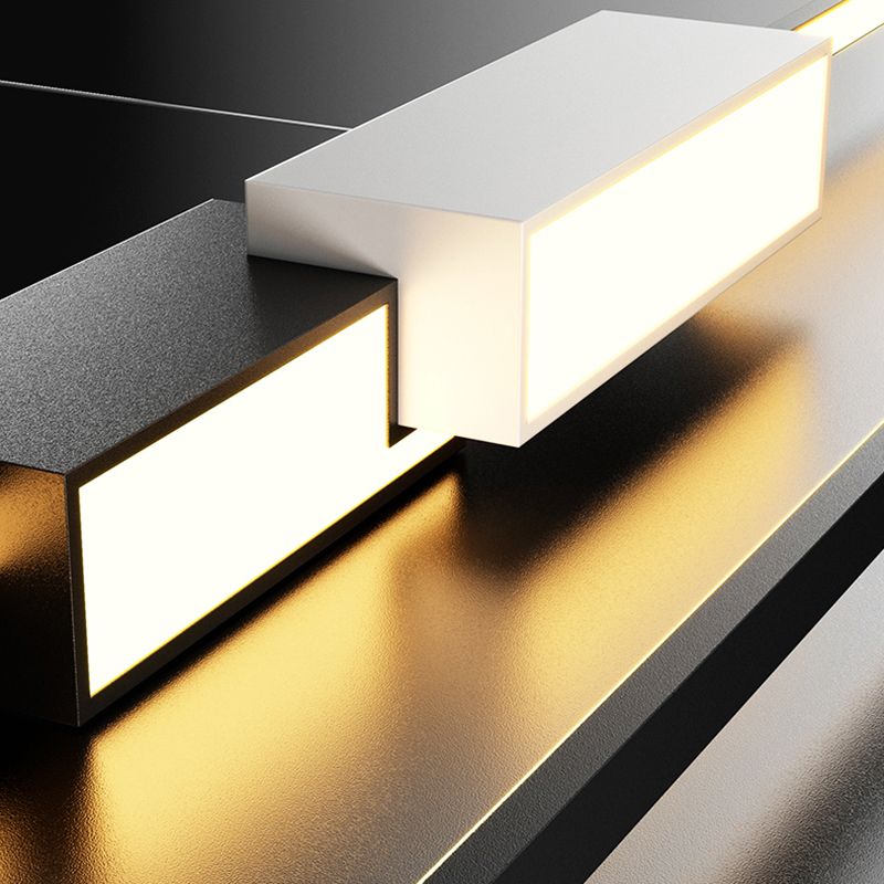 Luces colgantes de forma de rectángulo de estilo contemporáneo accesorios de iluminación de metal