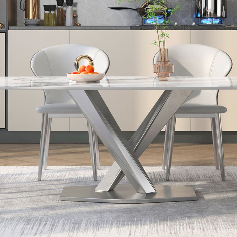 Sintered Stone Home Dining Table Modern Pedestal Base Dining Room Table