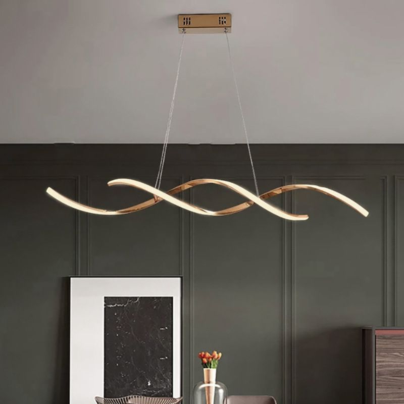 Lumo a pendente a sospensione a sospensione a spirale Light Minimalist LED PENDANT PROVA per sala da pranzo