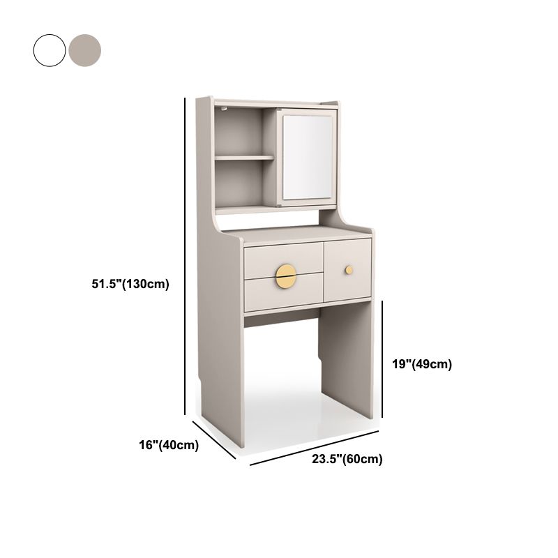 Modern Wood Vanity Dressing Table Grey/White Vanity Table with Drawers