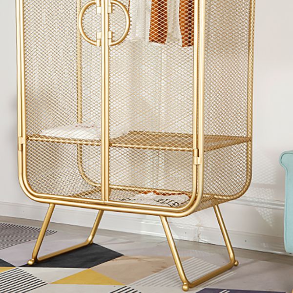 Contemporary Style Wardrobe Cabinet Metal Wardrobe Closet for Bedroom