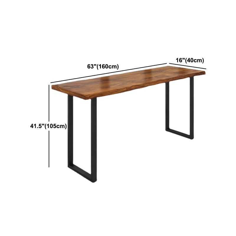 Modern 1/5 Pieces Bar Table Set Rectangle Pine Wood Counter Table with Stools for Balcony
