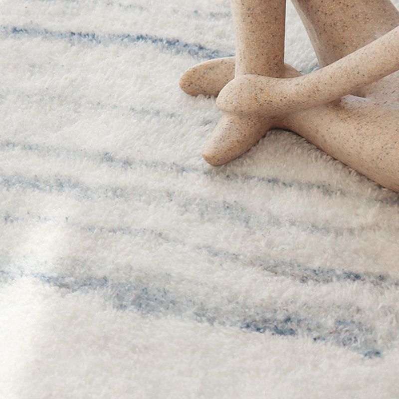 Light Orange Carpet Polyester Striped Carpet Non-Slip Backing Carpet for Living Room