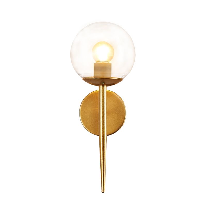 Contemporary Vanity Lighting Globe Glass Wall Light Fixture for Bathroom