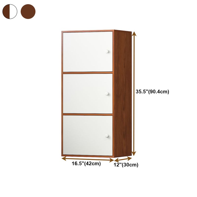 Manufactured Wood Standard Bookcase Contemporary Vertical Shelf with Cabinets