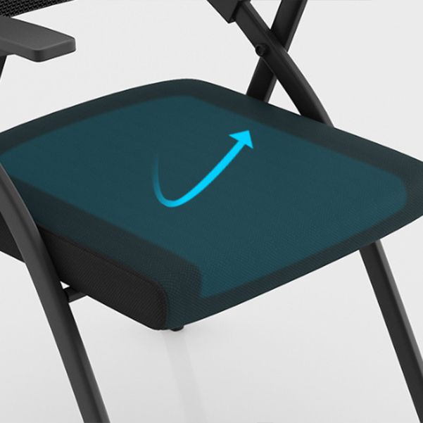 Modern Mesh Office Chair with Fixed Arms Conference Chair with Metal Frame