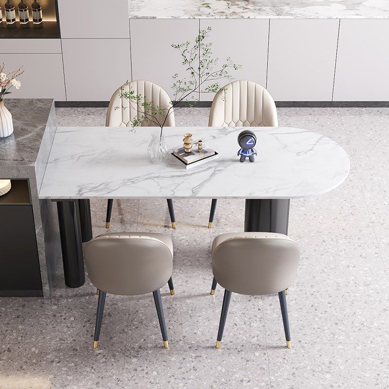 Minimalist Home Table and Chair Set 1/4/5 Pieces Sintered Stone Dining Furniture