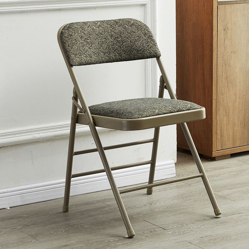 Silla lateral contemporánea, silla lateral de comedor sin brazos, plegable, de metal, con respaldo abierto