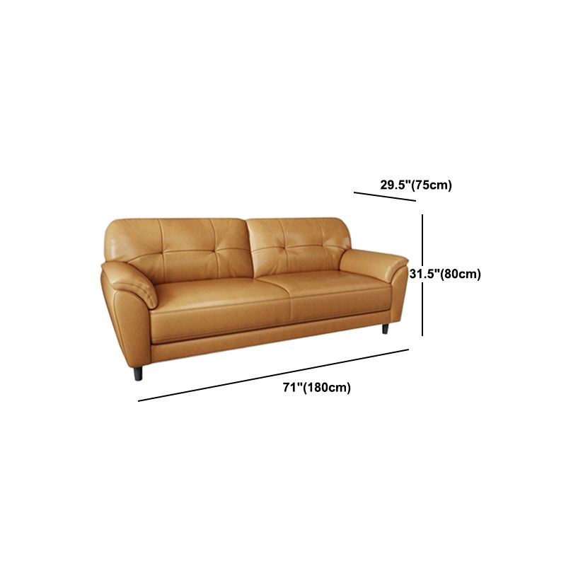 31.49" H Pillow Top Arm Sofa Brown Contemporary Standard Sofa
